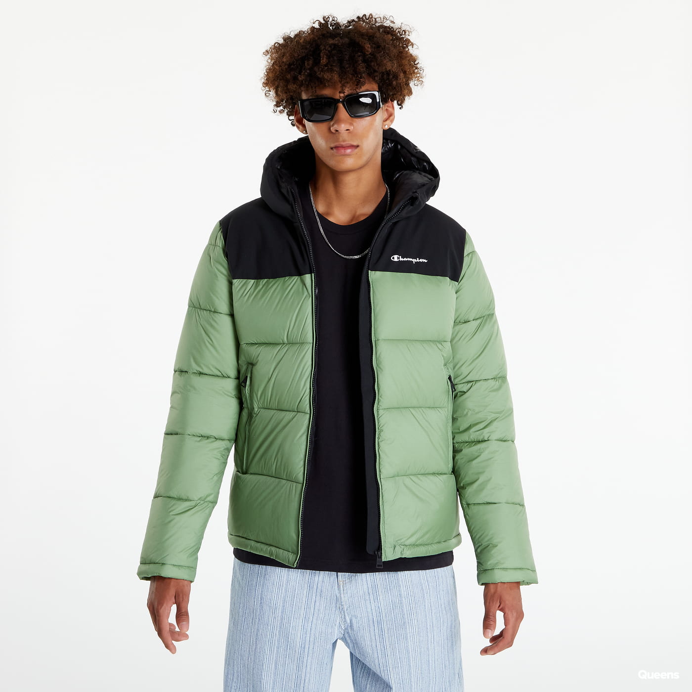 Puffer jakke Champion Jacket Grøn | 218080 CHA GS088, 0