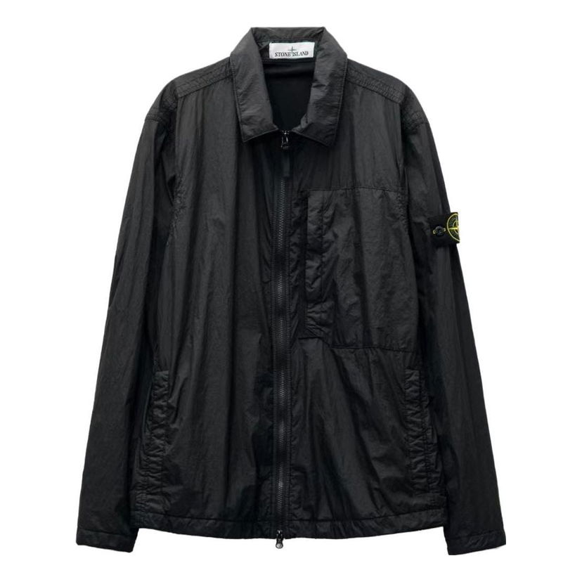 Vindjakke Stone Island Stone Island Overshirt Sort | 791510723-V0029