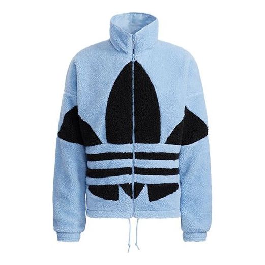 Bomberjakke adidas Originals Sherpa Stand Collar Logo Jacket Blå | HC0327