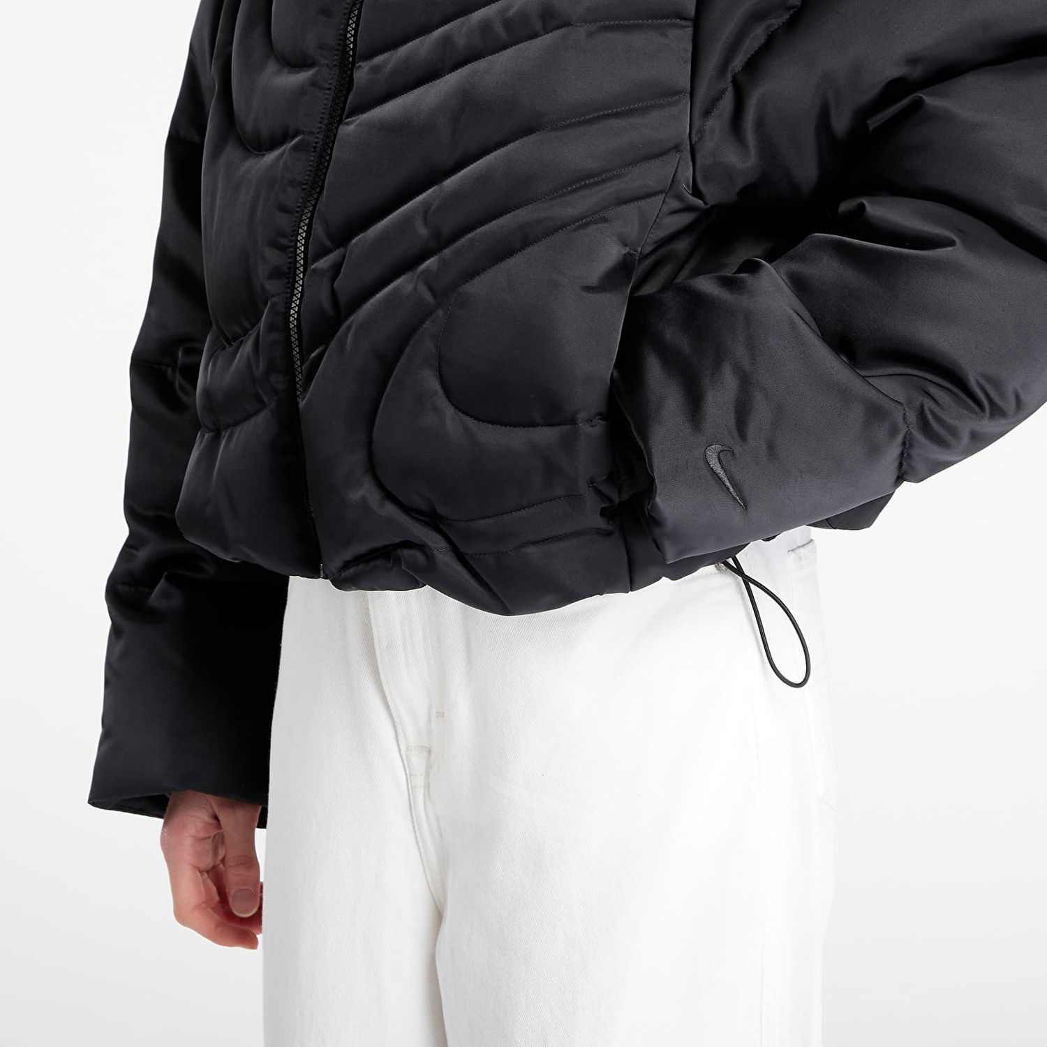 Puffer jakke Nike Sportswear Swoosh Series Therma-FIT Oversized Down Puffer Jacket Sort | IB2005-010, 1