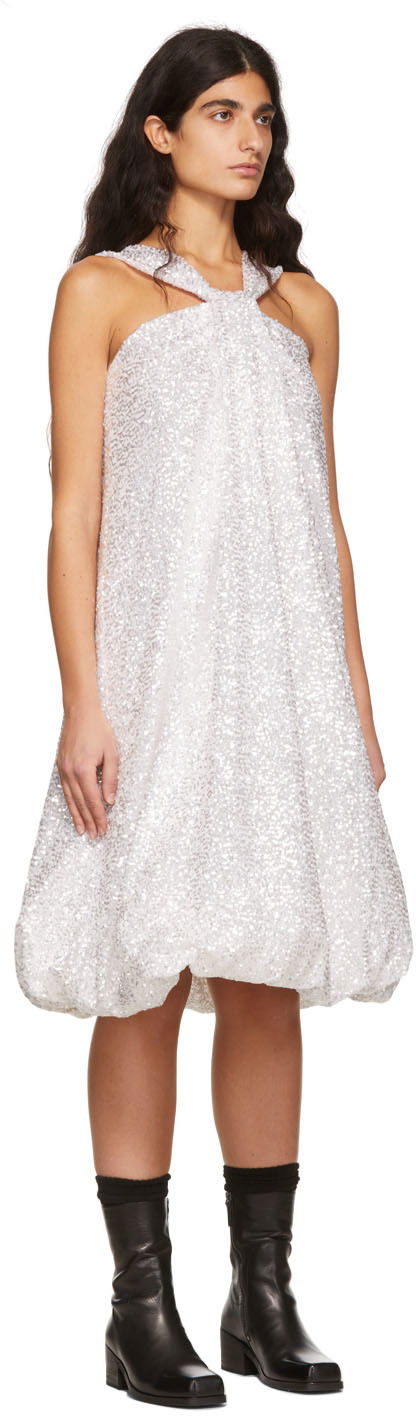Kjole We11done We11done Sequin Bubble Dress Metalisk | WD-OP1-22-182-W-WH, 1