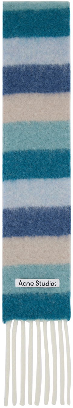 Tørklæde Acne Studios Stripe Scarf Blå | CA0226-, 0