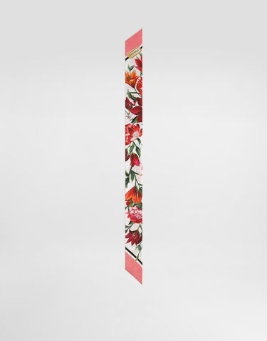 Tørklæde Dolce & Gabbana Dolce & Gabbana Floral Print Silk Twill Bandeau Flerfarvet | FS215AGDC7AHA5QX, 0