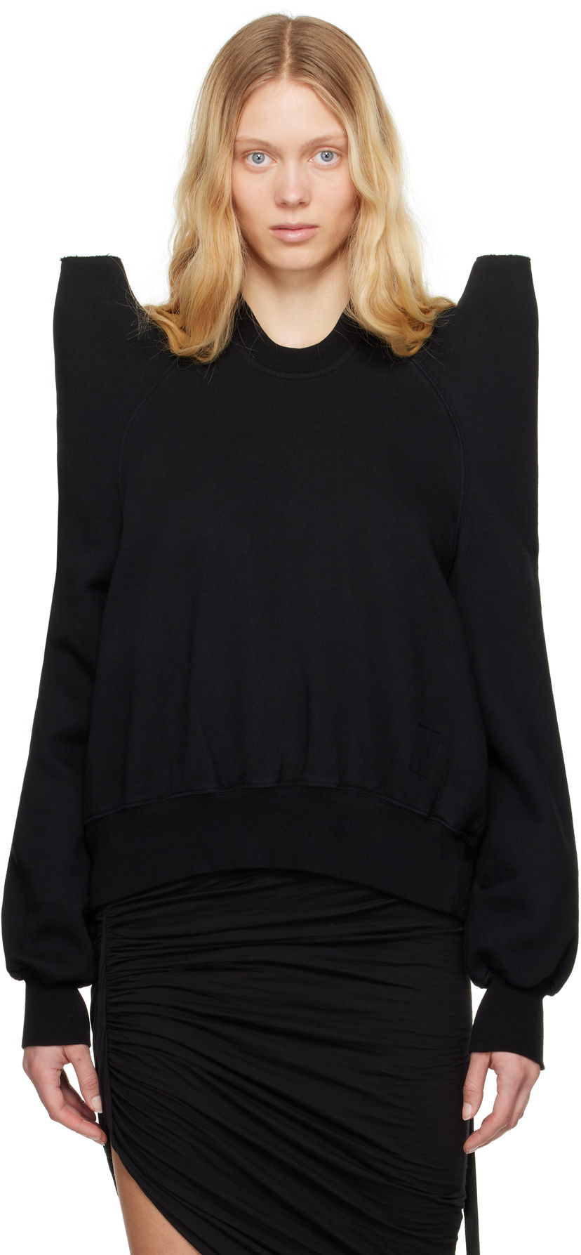 Sweater Rick Owens Rick Owens DRKSHDW Hollywood Tecsweat Sweatshirt Sort | DS01E3224 F