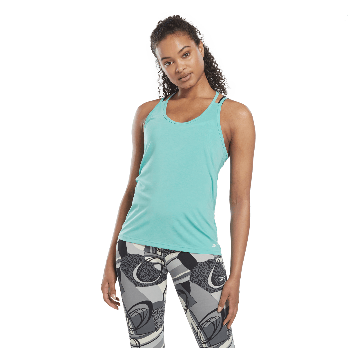 Tanktop Reebok Athletic Racerback Tank Top Turkis | HI6335, 0