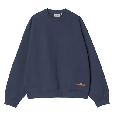 Sweatshirt Carhartt WIP Label Script Sweatshirt Blå | I034429_7, 0