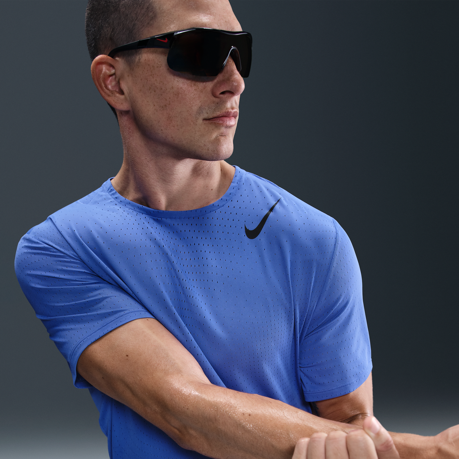 T-shirt Nike AeroSwift Dri-FIT ADV Short-Sleeve Running T-Shirt Blå | HJ3377-411, 1