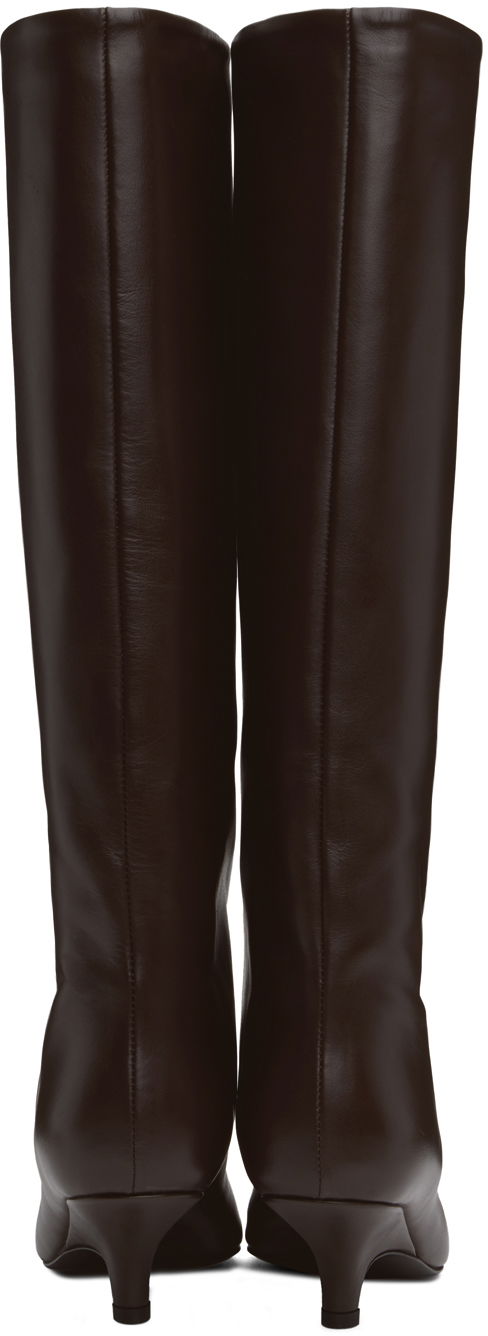 Sneakers og sko TOTEME Wedge-Heel Knee Boots Brun | 244-WAS0192-LE0014, 1