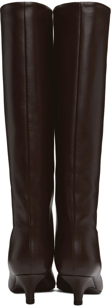 Sneakers og sko TOTEME Wedge-Heel Knee Boots Brun | 244-WAS0192-LE0014, 1