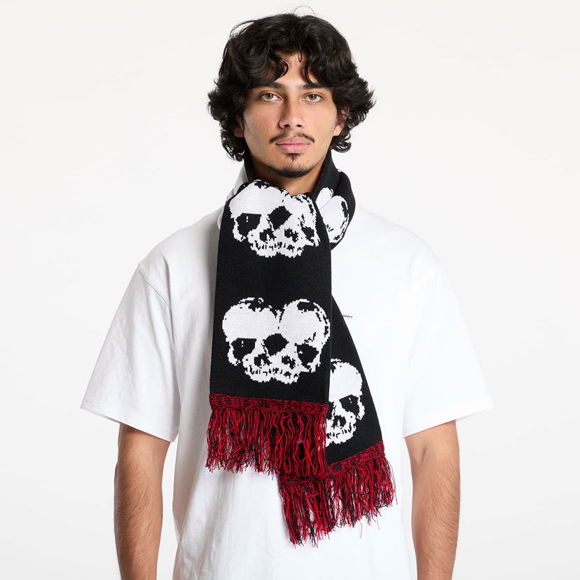 Tørklæde Pleasures Skull Knit Scarf Sort | P24W057 BLACK