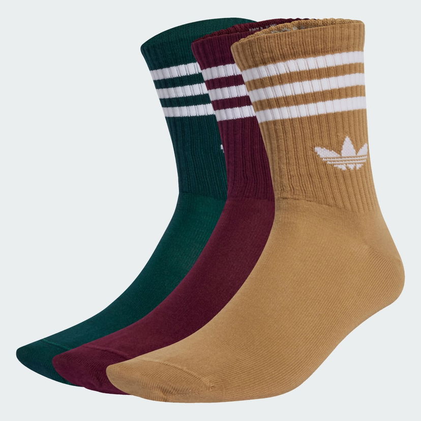 Sokker adidas Performance 3-Stripes Crew Socks - 3 Pairs Brun | JZ4945