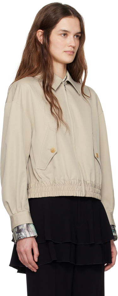 Jakke UNDERCOVER UNDERCOVER  Cropped Elastic Waistband Jacket Beige | UP1E1203-1, 1