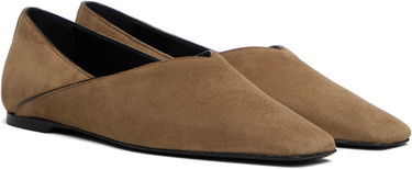 Tøj TOTEME TOTEME Everyday Suede Ballerina Flats Brun | 253-WAS2759-LE0071, 3