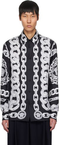 Versace Medusa Chains Silk Shirt