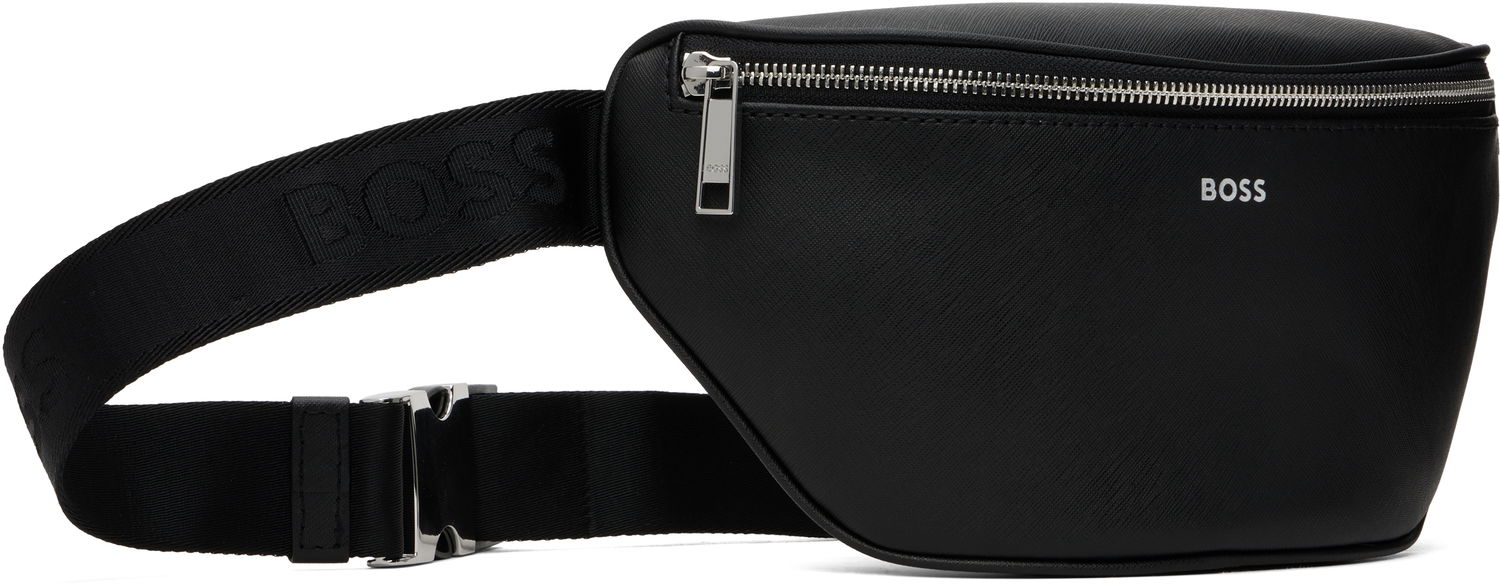 Taljetaske BOSS Saffiano Leather Belt Bag Sort | 50485597, 1