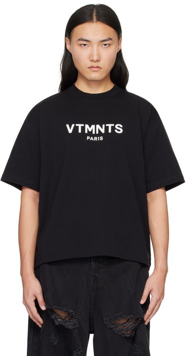 T-shirt VETEMENTS Paris Logo T-Shirt Sort | VL20TR100B, 0