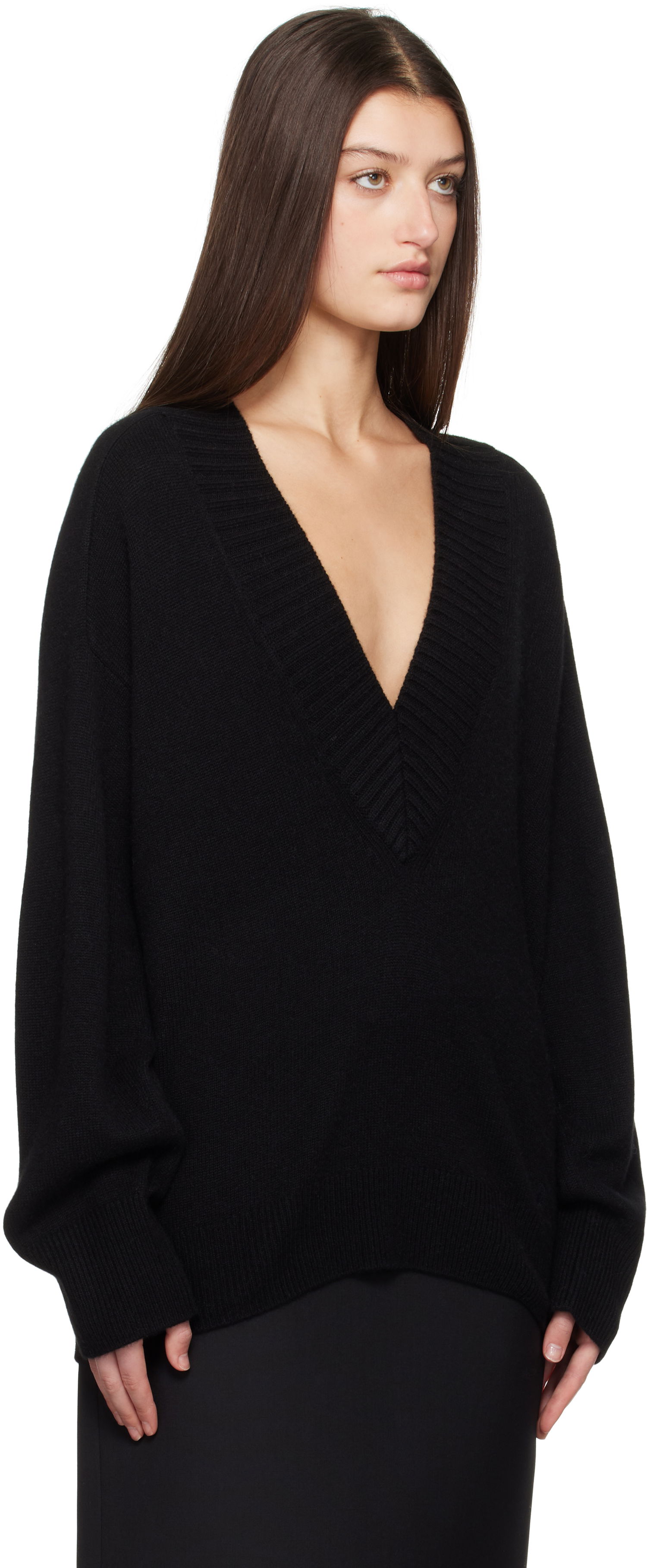 Sweater Loulou de Saison Loulou de Saison Sage V-Neck Sweater Sort | SAGE, 1