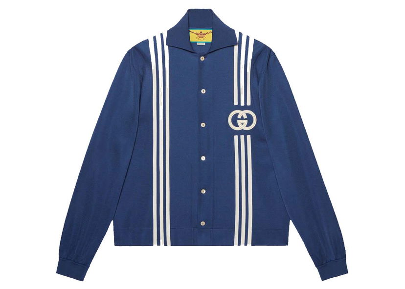 Skjorte Gucci adidas x Viscose Shirt Blue Blå | 700477 XKCIH 4030