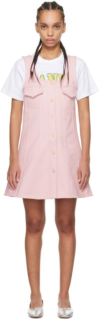 Ganni Button-Up Mini Dress