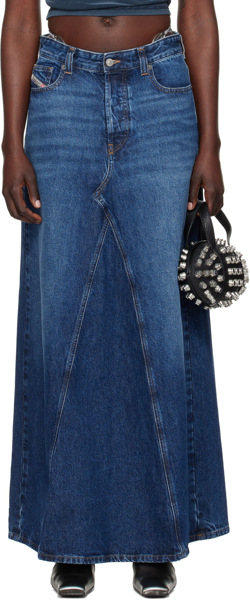 Nederdel Diesel Denim Maxi Skirt Blå | A10716 09I27