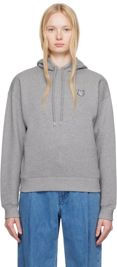 Sweatshirt MAISON KITSUNÉ Maison Kitsuné Fox Head Patch Comfort Hoodie Grå | MW00704KM0321, 0