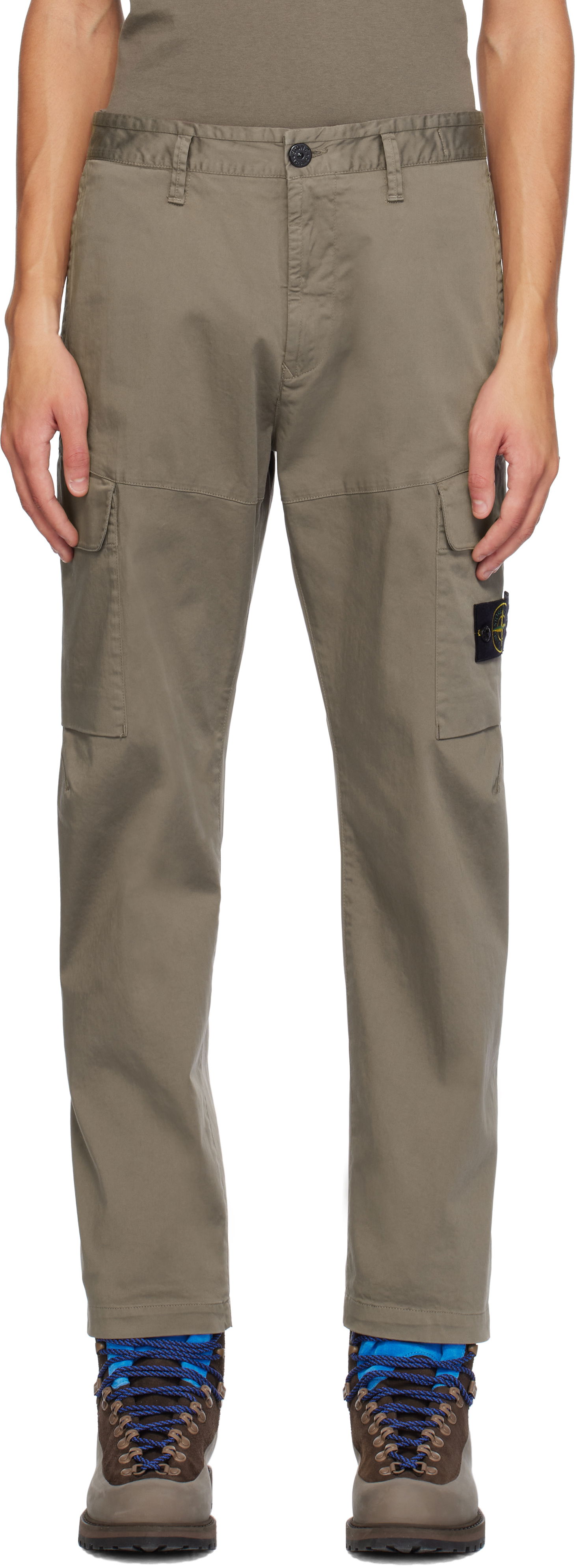 Cargo bukser Stone Island Organic Cotton Satin Cargo Pants Brun | 811533908, 0