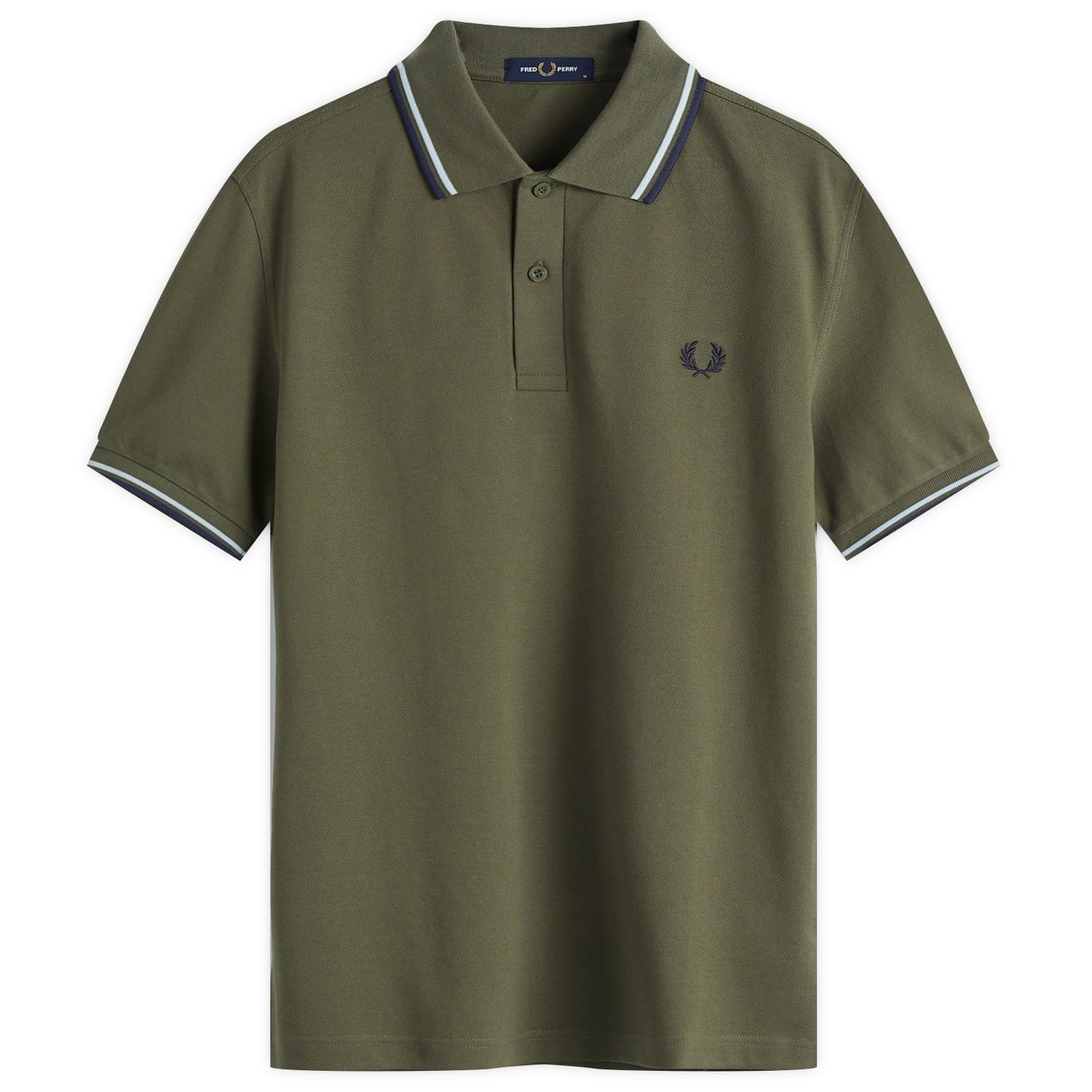 Polo skjorte Fred Perry Twin Tipped Polo Shirt, Size Large Grøn | M3600-Y38, 0