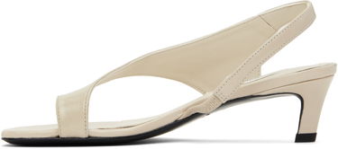 Skopleje TOTEME TOTEME Naplack Leather Thong Heeled Sandals Beige | 252-WAS0201-LE0020, 2