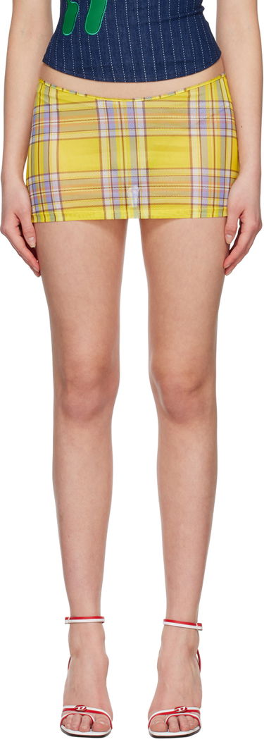 Nederdel Miaou Miaou Elektra Plaid Miniskirt Gul | 4014PM2DNP, 0