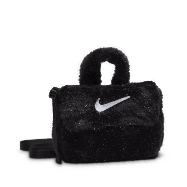 Håndtaske Nike Nike Faux Fur Crossbody Bag (1 l) Sort | FZ1329-010, 2