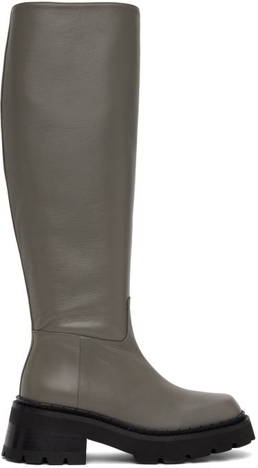 Tøj BY FAR BY FAR Russel Knee-High Boots Grå | 22FWRUSDCEMNAP, 0