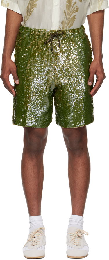 Shorts Dries Van Noten Dries Van Noten Sequin Shorts Grøn | 251-080973-1480, 0