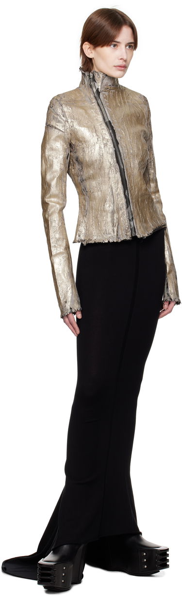 Jakke Rick Owens Rick Owens Hollywood Gary Denim Jacket Metalisk | RP01E7701 SGMC, 3