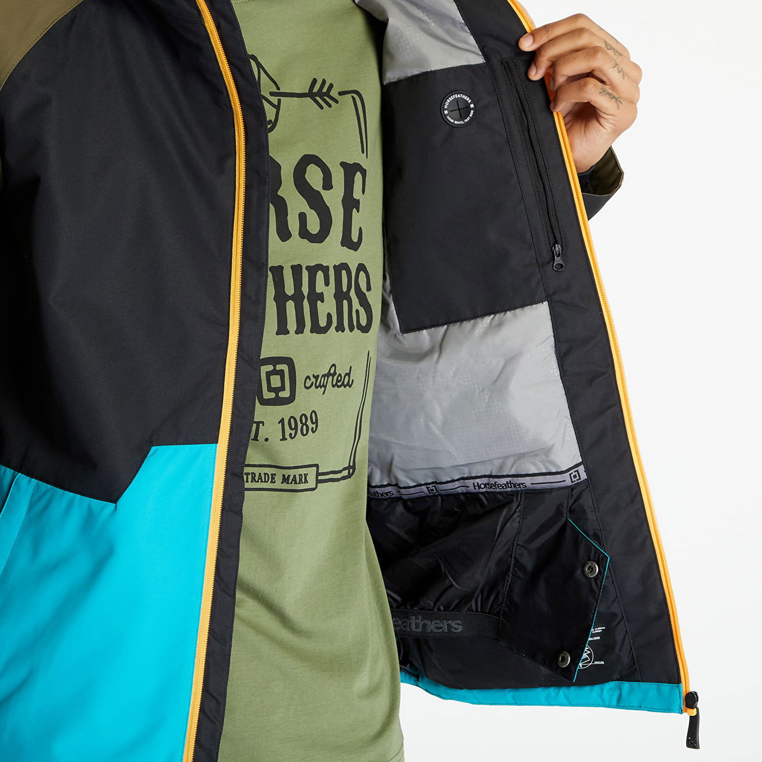 Jakke Horsefeathers Crown Jacket Turkis | OM306I, 1
