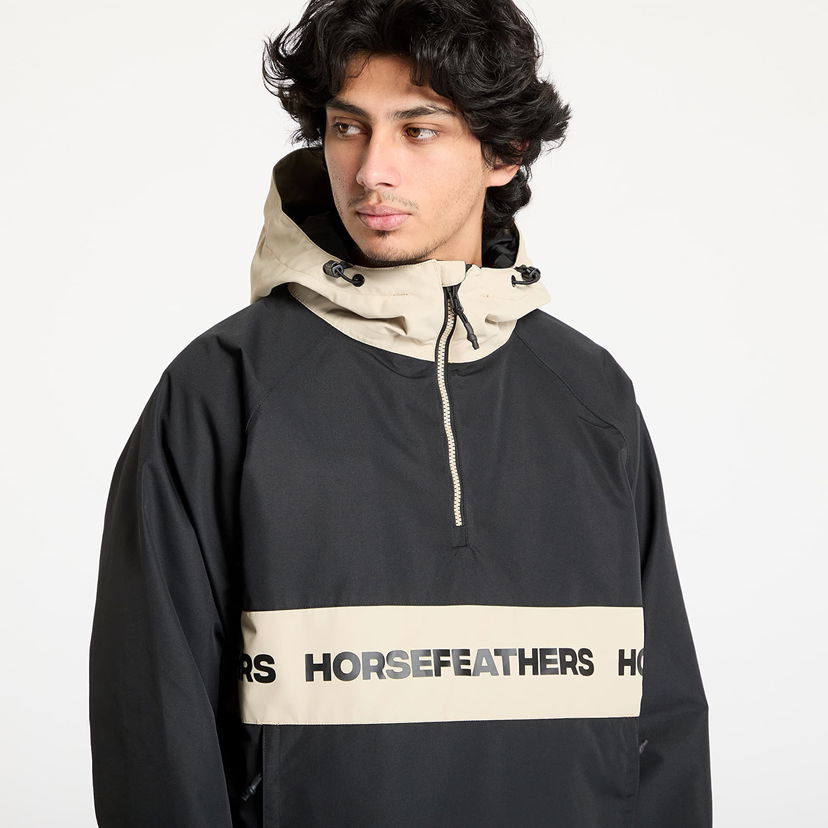 Vindjakke Horsefeathers Horsefeathers Gordie Anorak Jacket Sort | OM322A