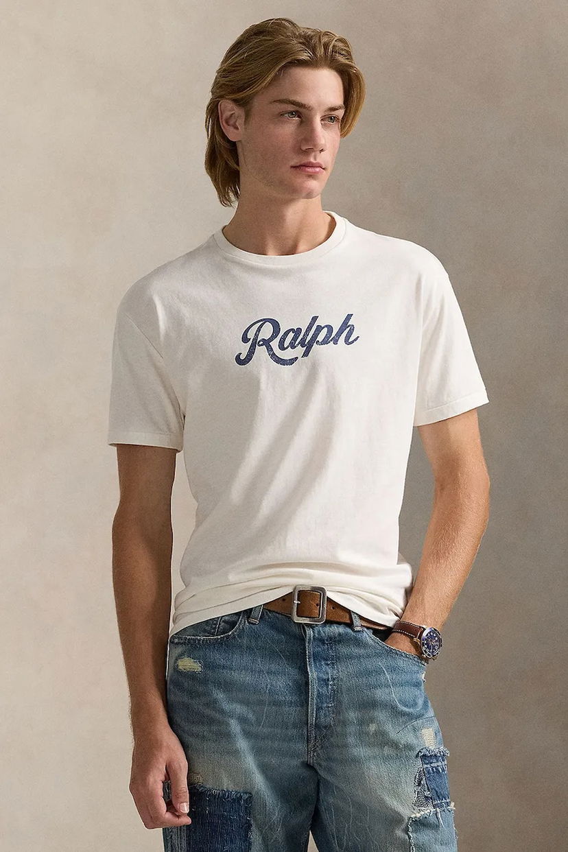 T-shirt Polo by Ralph Lauren Polo Ralph Lauren Printed T-Shirt Hvid | 710936401
