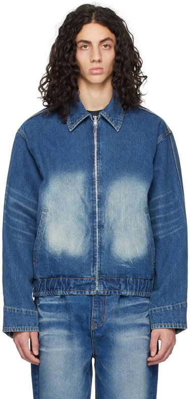 Bomberjakke We11done We11done Faded Denim Jacket Blå | WD-DJ1-23-329-U-BL, 0