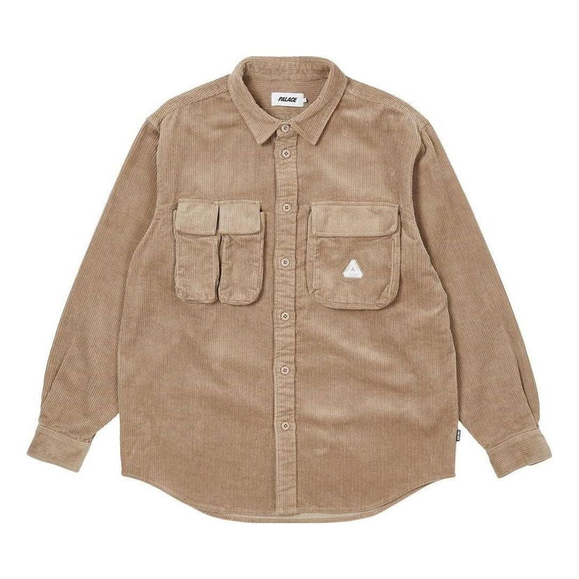 Skjorte Palace Corduroy Cargo Shirt Beige | P23SHT073