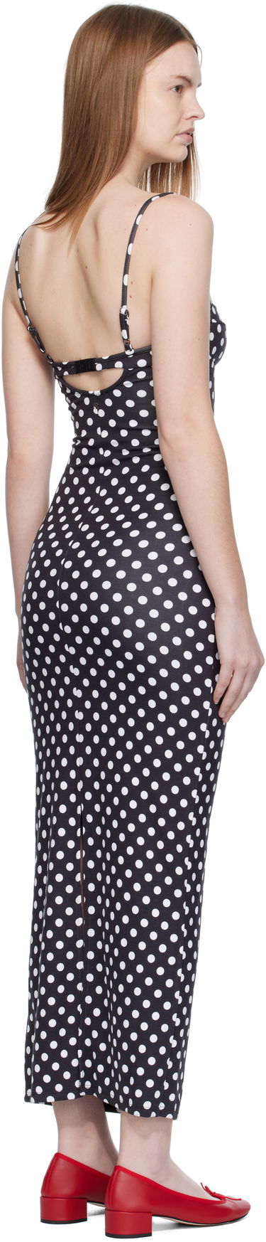 Kjole Miaou Miaou Florence Polka Dot Midi Dress Sort | 5067HJBBWP, 2