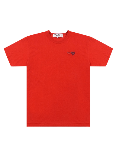 T-shirt Comme des Garçons PLAY Double Hearts T-Shirt Rød | AZ T226 051 5