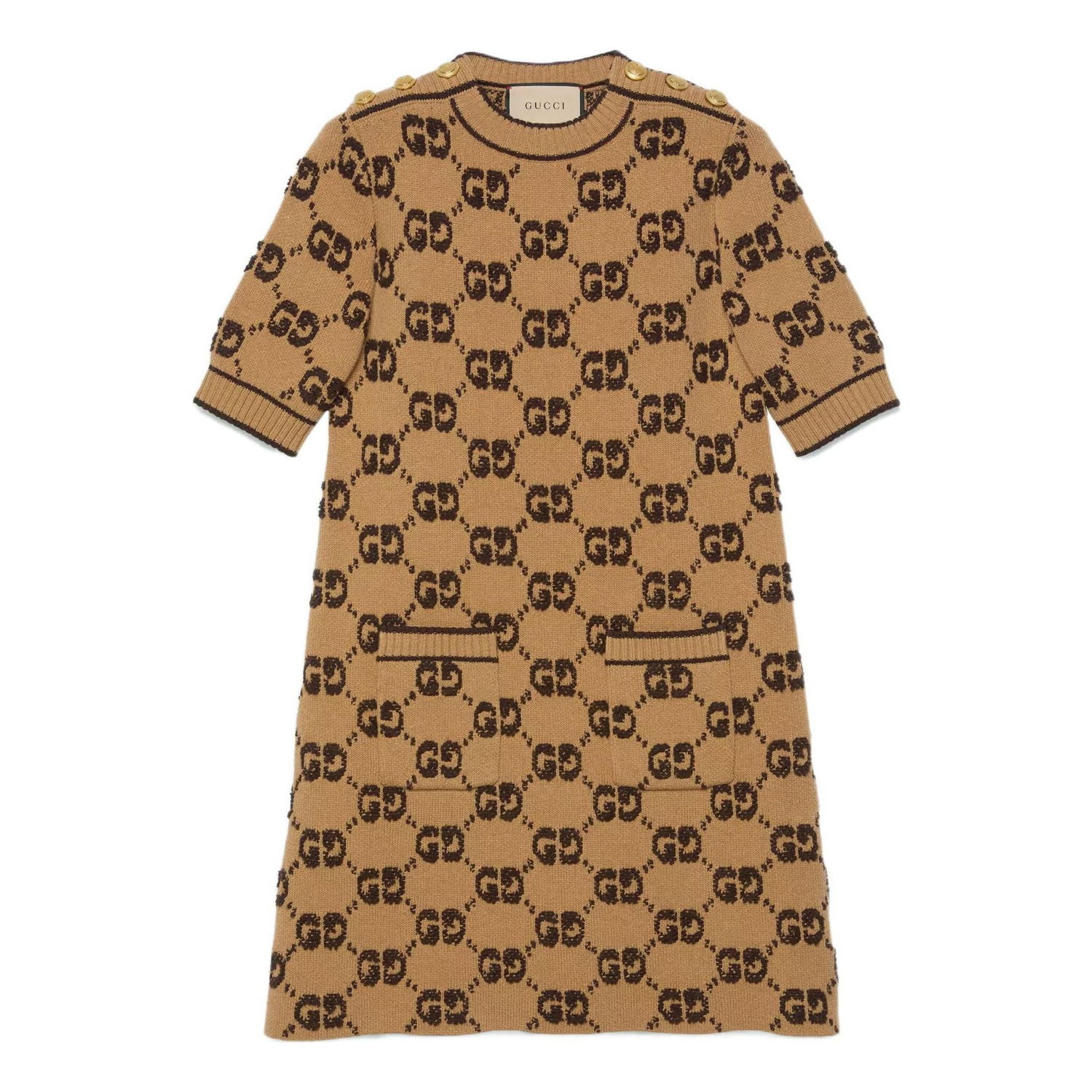Kjole Gucci GG Wool Boucl Jacquard Dress Brun | 718630-XKCNA-2668, 0