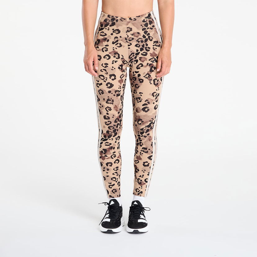 Leggings adidas Originals Essentials 3-Stripes Animal Print Leggings Beige | JM1865