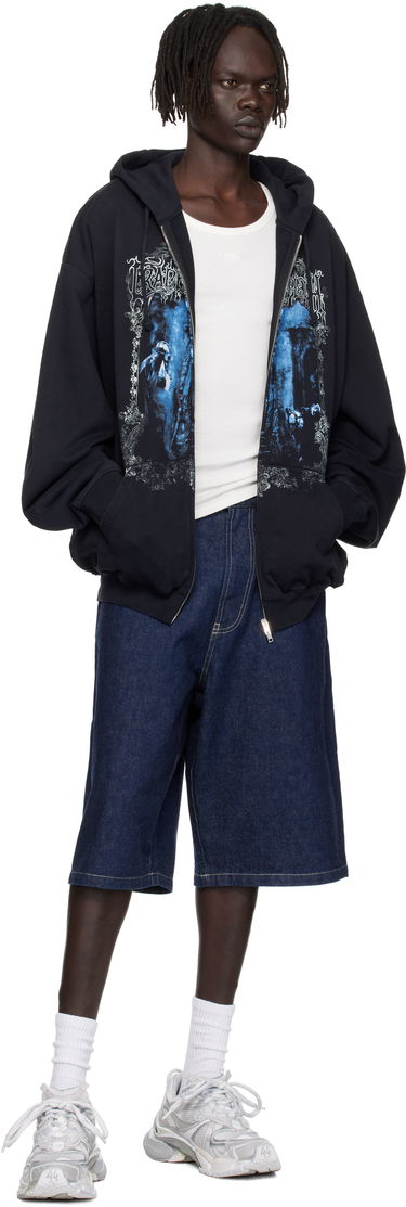 Sweatshirt VETEMENTS VETEMENTS Cradle of Filth Oversized Zip-Up Hoodie Sort | UCF76ZU800B, 3