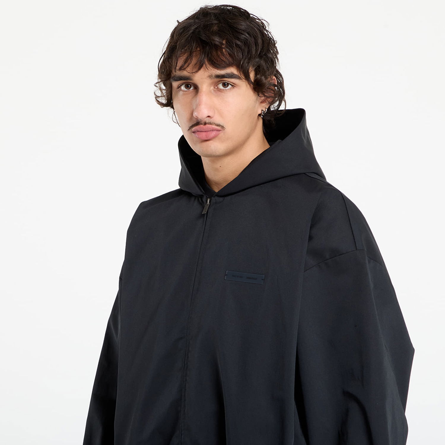 Sweatshirt Fear of God Fear of God Essentials Poly Cotton Twill Hoodie Sort | 202SP258020F-861, 1