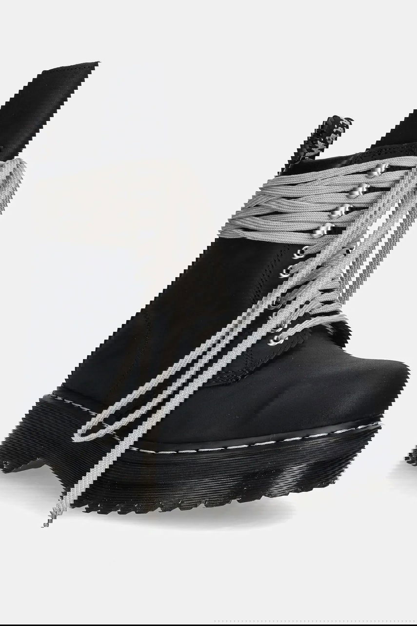 Sneakers og sko Rick Owens Rick Owens DRKSHDW x Dr. Martens Quad Sole Steel Toe Platform Boot Sort | DW02E6813.9001, 0