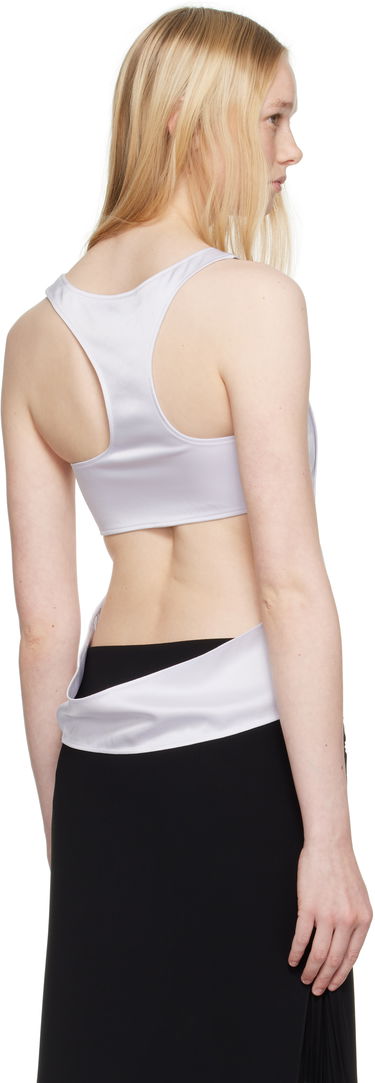 Tanktop Courrèges Courrèges Infinity Satin Tank Top Hvid | 225CDE131PL0160, 2