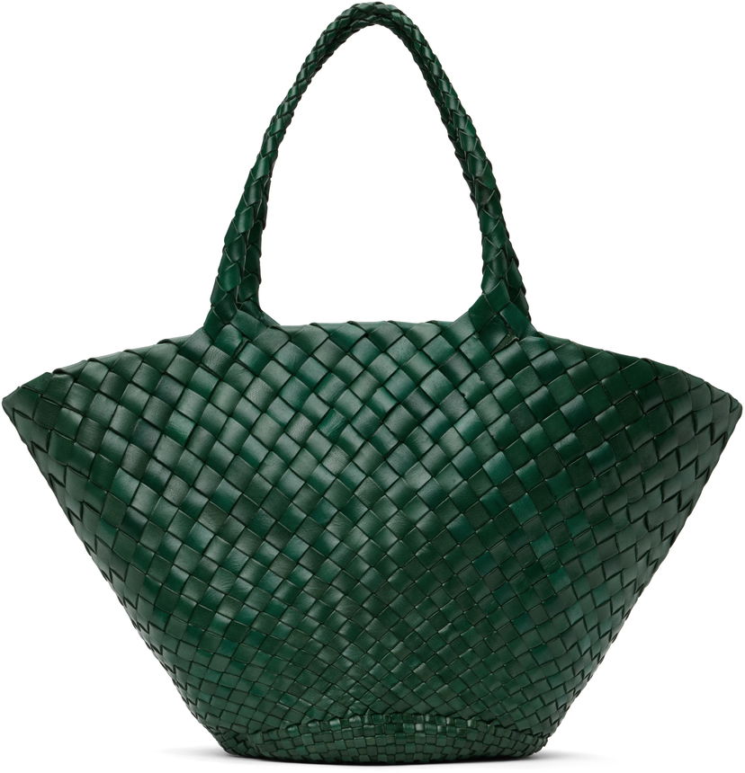 Mulepose Dragon Diffusion Dragon Diffusion Egola Woven Leather Tote Grøn | 8026