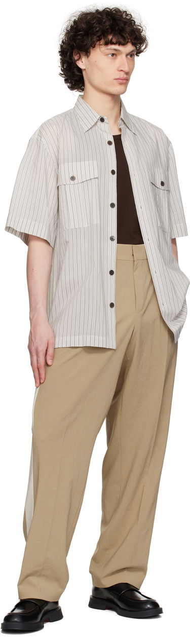 Bukser BOSS Hugo Flips252F1 Pleated Trousers Beige | 50538139, 3