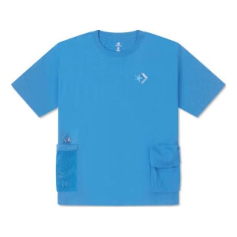 T-shirt Converse Summer Drink Pocket T-Shirt Blå | 10027225-A03, 0
