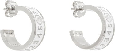 Øreringe Maison Margiela MM6 Maison Margiela White Enamel Number Logo Earrings Hvid | SM6VG0084 P7211, 1
